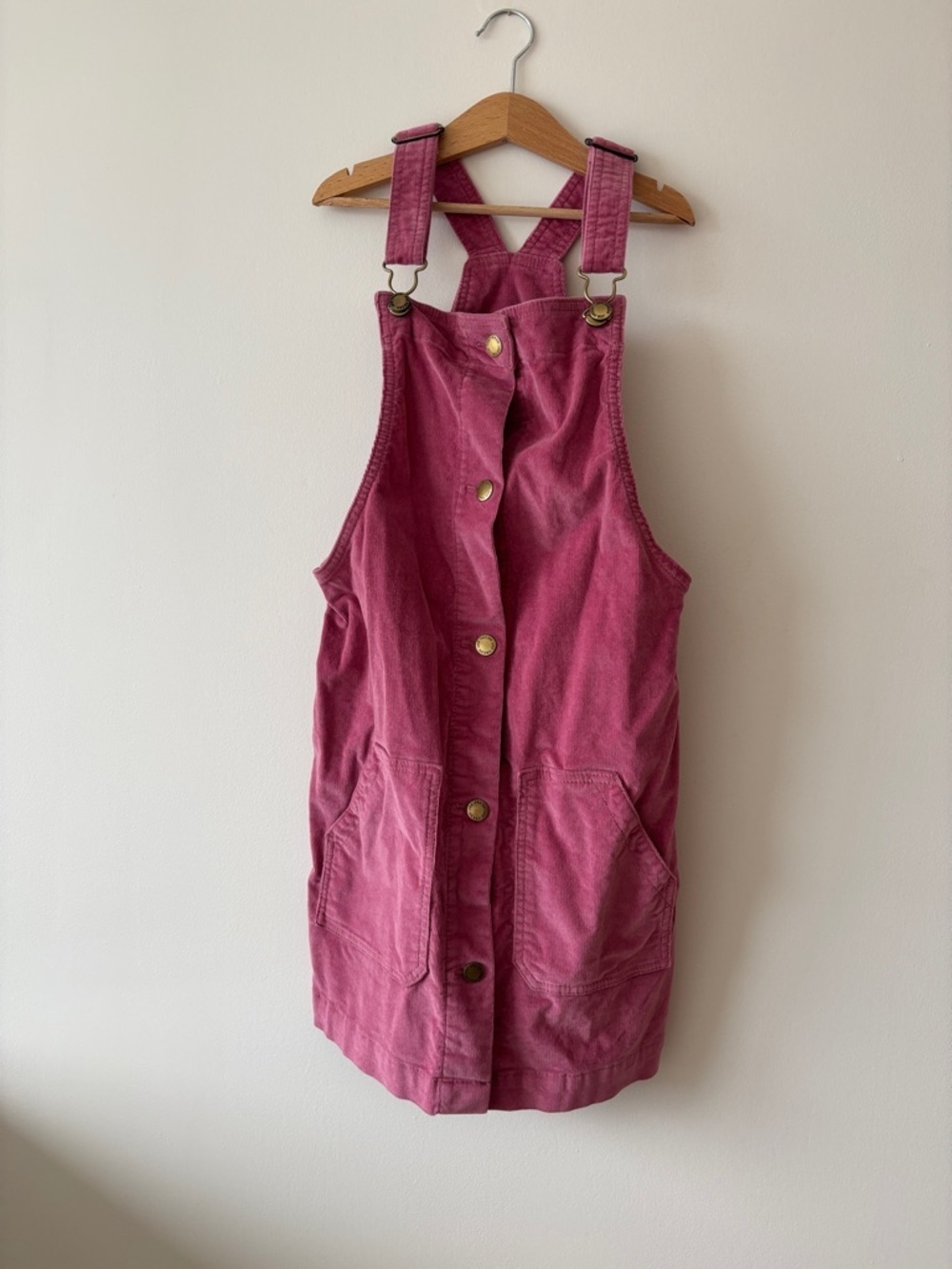 Joe Fresh Pink Corduroy Pinafore Dress
